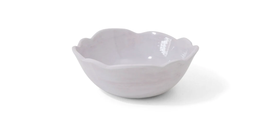 Taupe Scallop Melamine Bowl