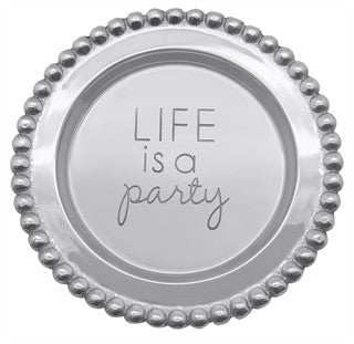 "Life is a Party" Wine Plate