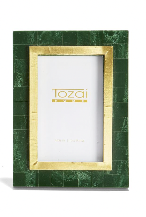 5 x 7 Green Resin and Gold Frame