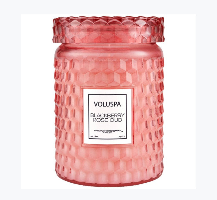 Voluspa Glass Jar with Glass Lid-Fragrance Rose Colored Glasses