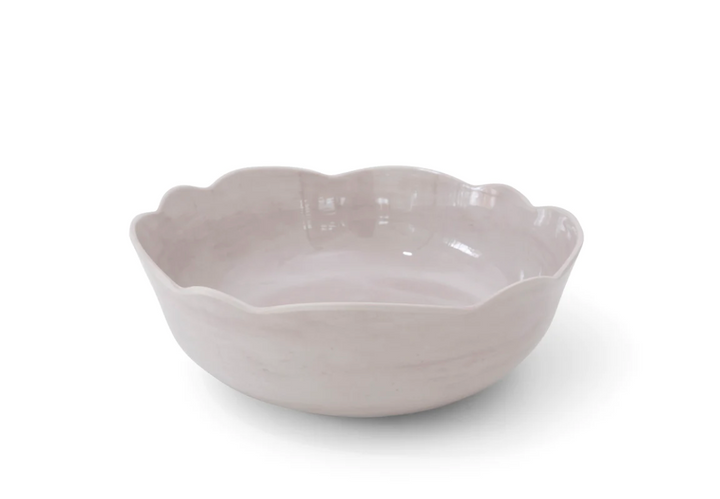 Taupe Scallop Melamine Bowl