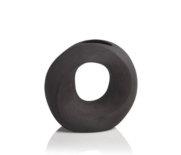 Black Manzanillo Porcelain Vases- 2 sizes