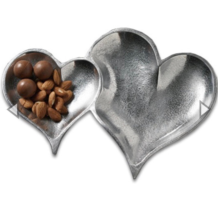 Two Heart Textured Tray