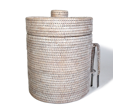 Large Rattan Ice Bucket