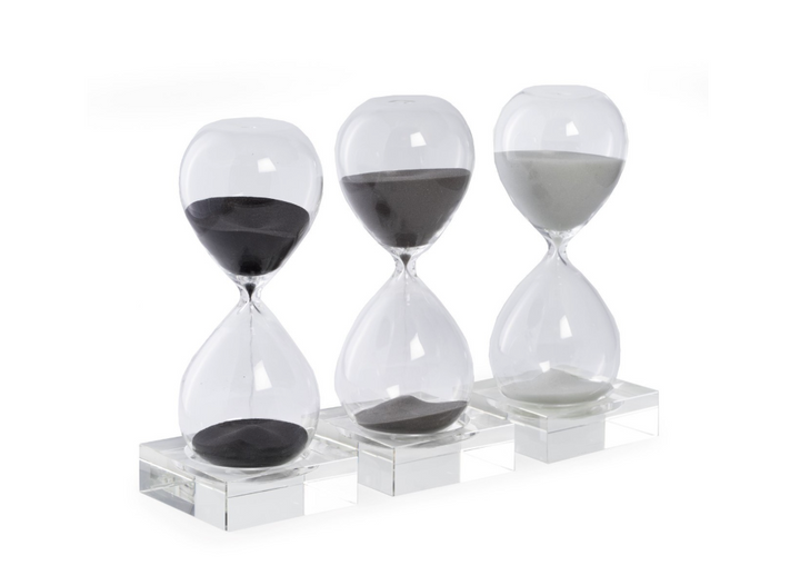 30 Minute Crystal Sand Timer on Crystal Base