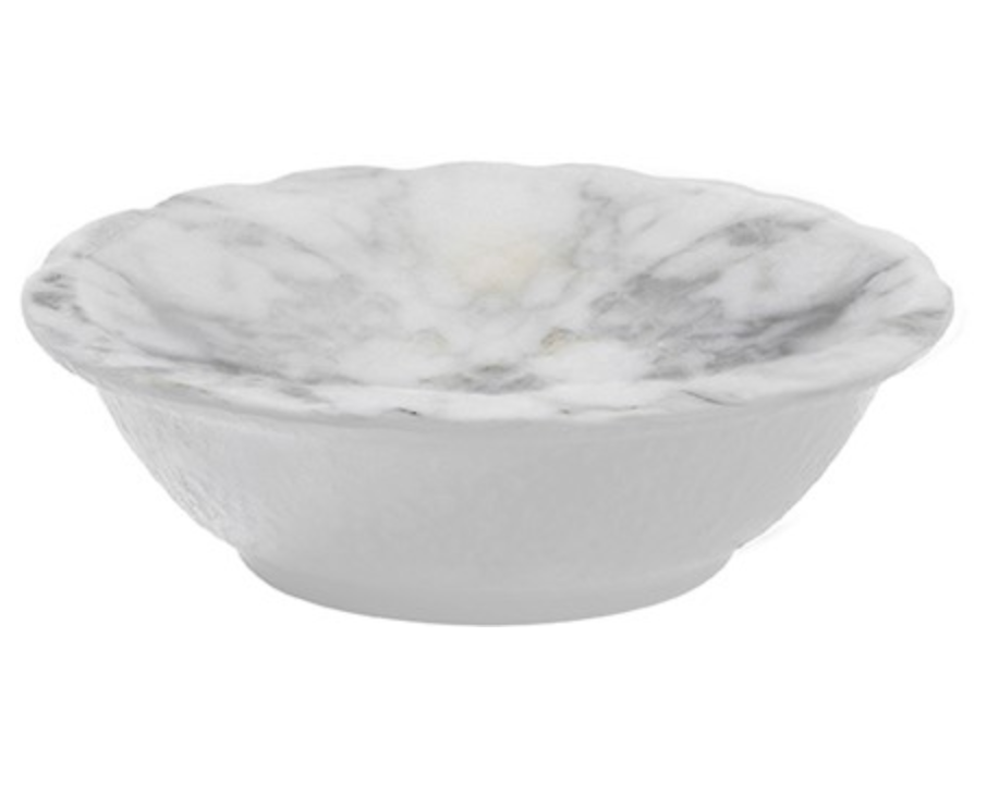 White Marble Melamine 5" dip bowl