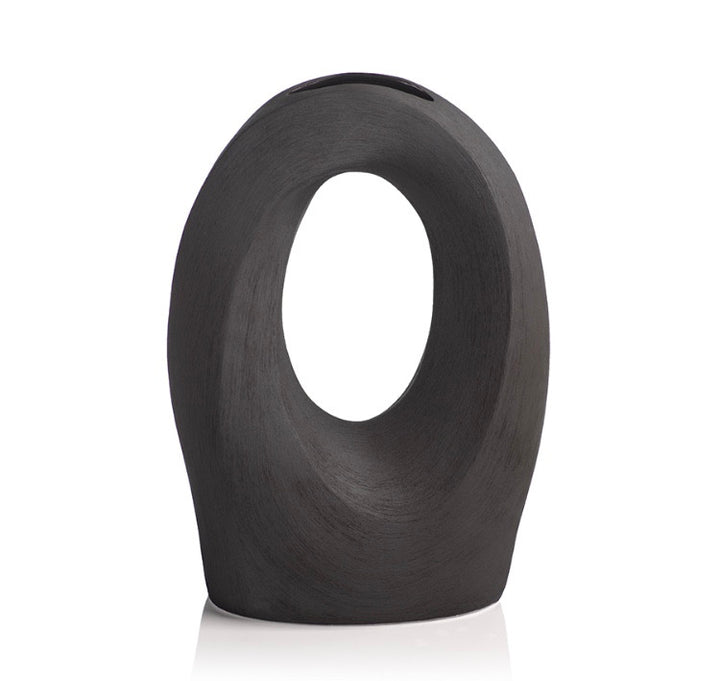 Black Manzanillo Porcelain Vases- 2 sizes