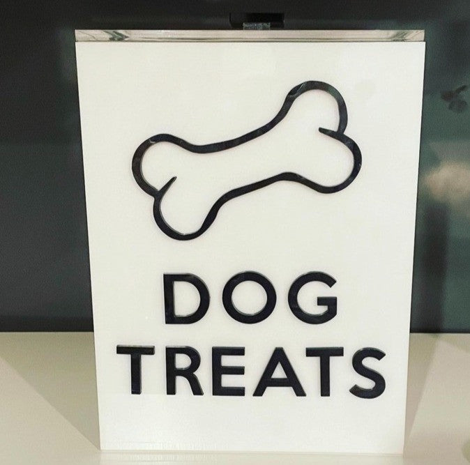 Large Acrylic Dog Treats Canister