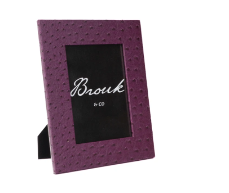 Ostrich Style Leather 5 x 7 Frame