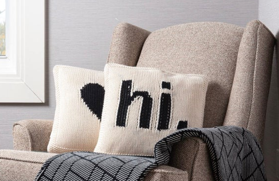 Knit Heart Pillow