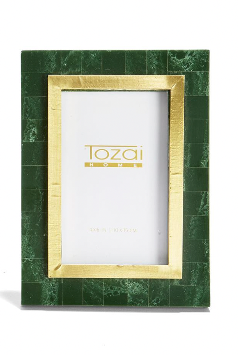 4 x6 Green Resin and Gold Frame