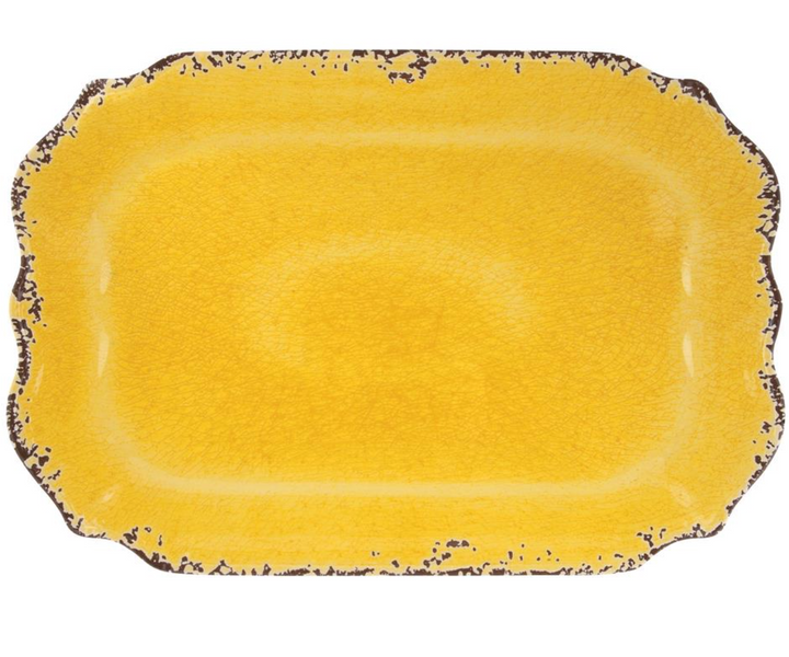 Crackle Melamine 20" Rectangle Tray