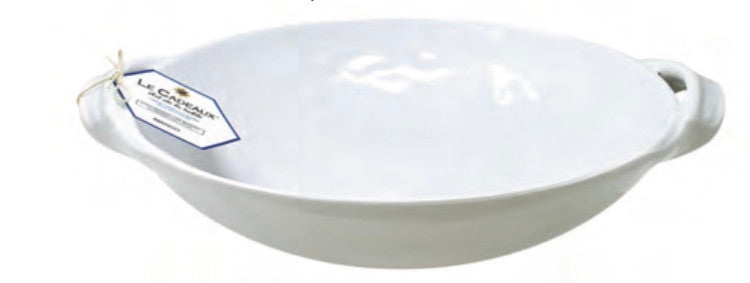 Handle White Melamine Bowl- 2 sizes