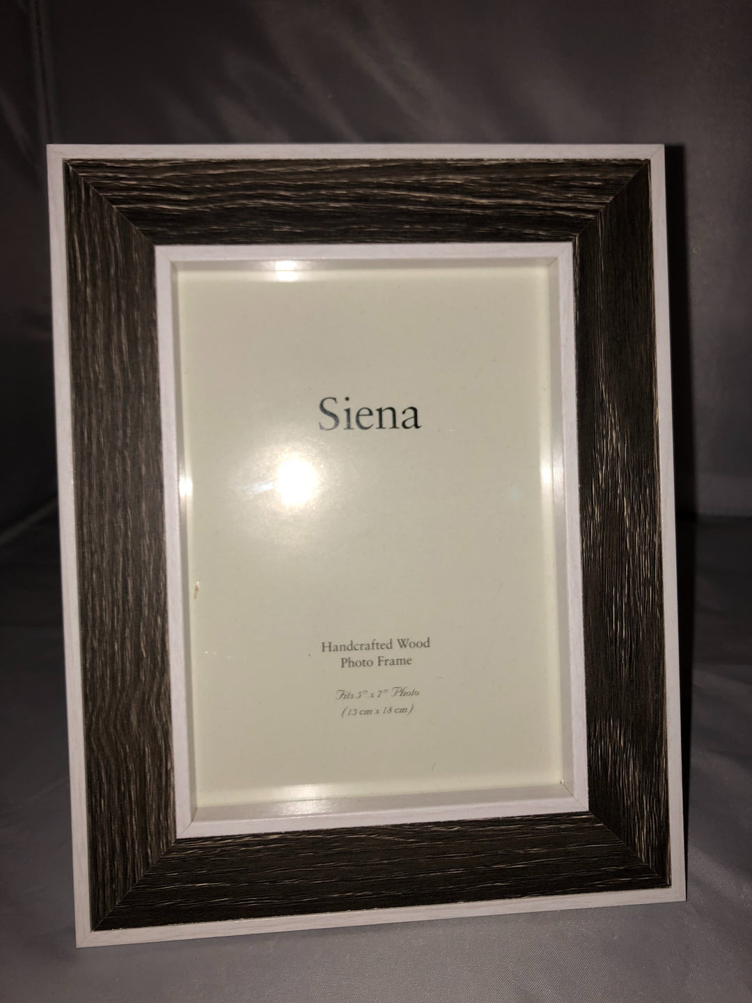 White and wood frame