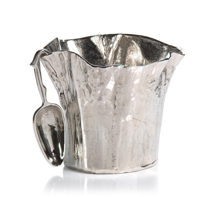 Tree trunk Aluminum Ice Bucket with Scoop