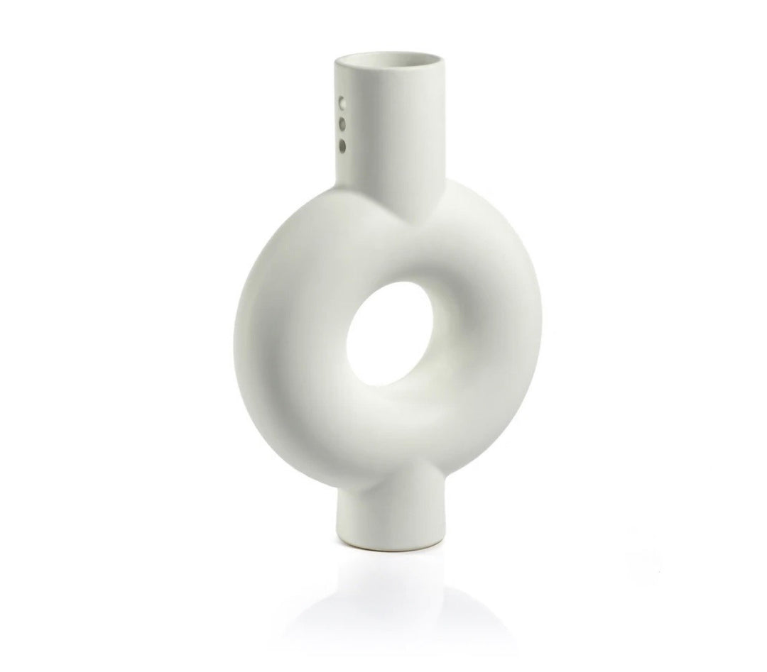 Stockholm White Stoneware Vase